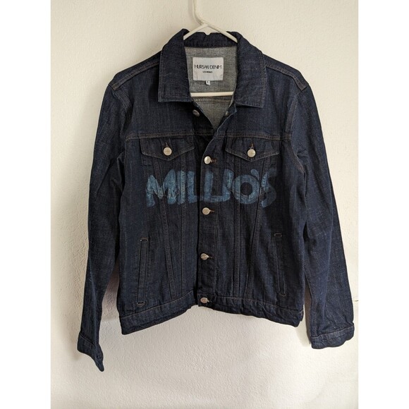 Musaki Los Angeles Denim Jacket Ruben Campos Millios Clown Print Size Small - Picture 1 of 6